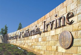 Sign of University of California, Irvine